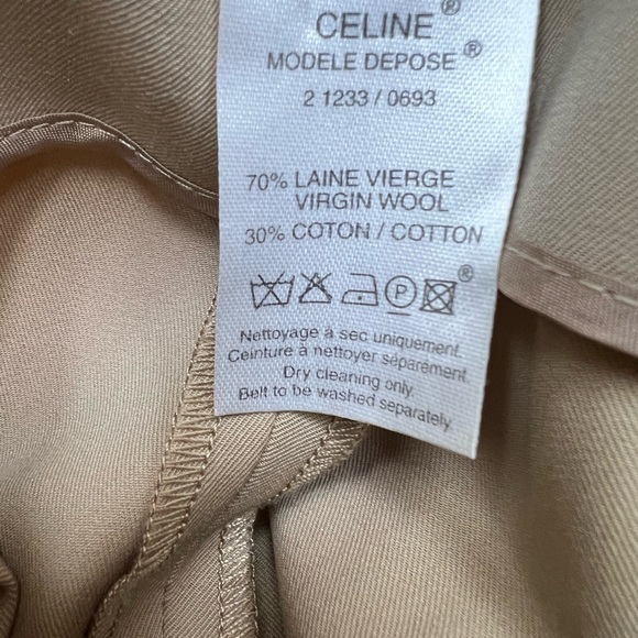 Celine Vintage Wide Leg Tan Trousers - Picture 6 of 12